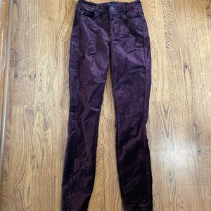 Hoxton Ultra Skinny Paige Jeans Purple Velvet